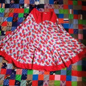 Vintage Graphic Cotton Maxi Skirt